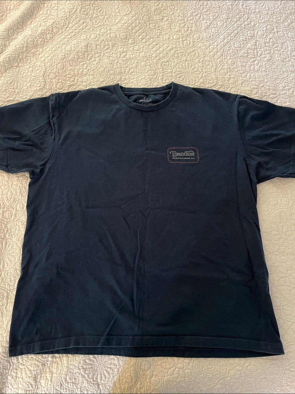 Brixton Standard Fit- XL Navy Blue Short-Sleeve Logo Tee